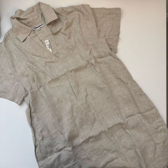 $128 Madewell V-Neck Mini Dress in 100% Linen size M m5 - Picture 4 of 6